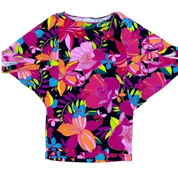 NWT Trina Turk Solar Floral Swim Cover Up Tunic Dress - Picture 3 of 11